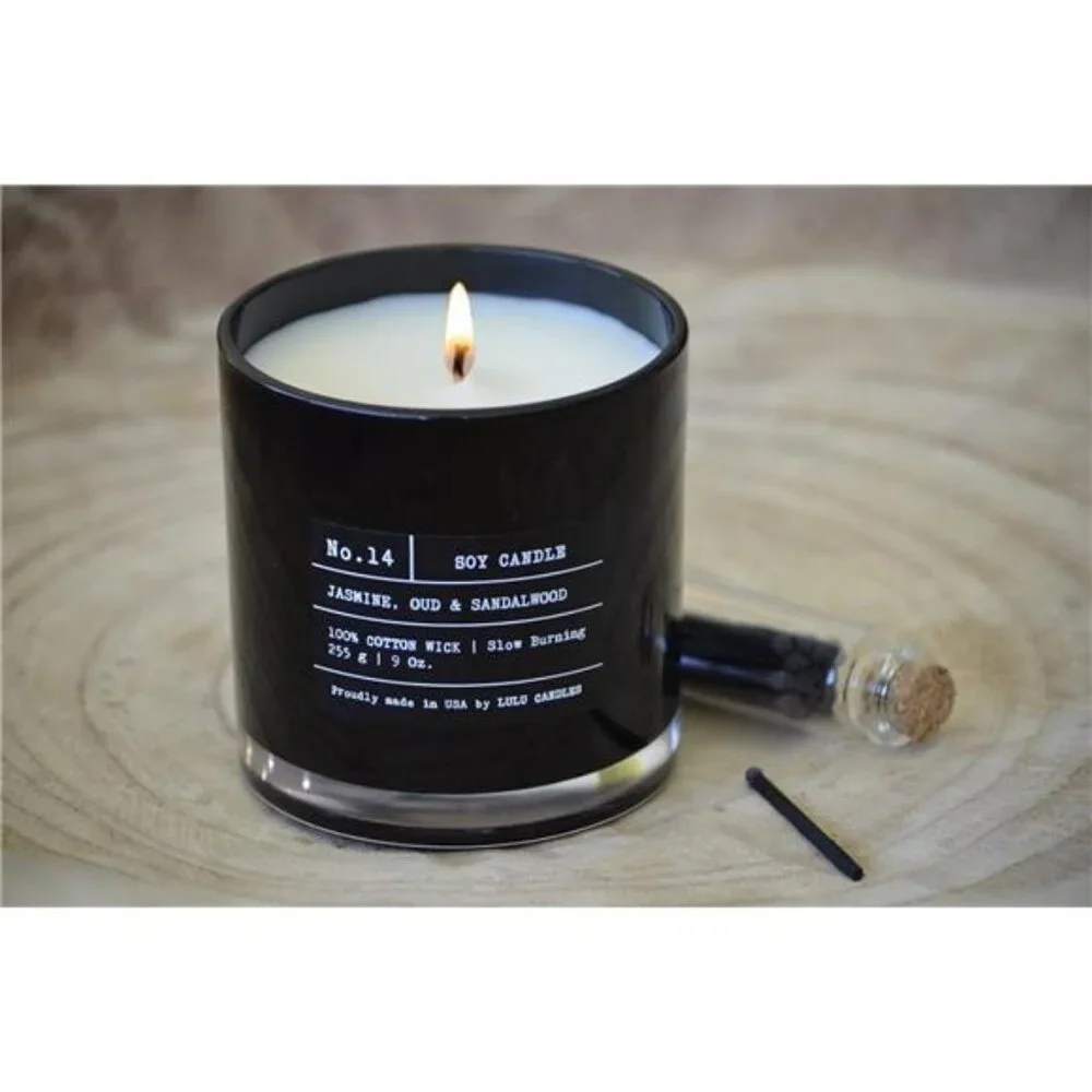 Jasmine, Oud & Sandalwood | Luxury Scented Soy Jar Candle | Hand Made